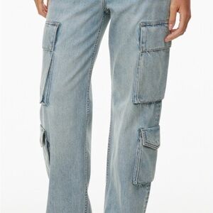 Aritzia 90’s Millie High-Rise Light Blue Cargo Jeans